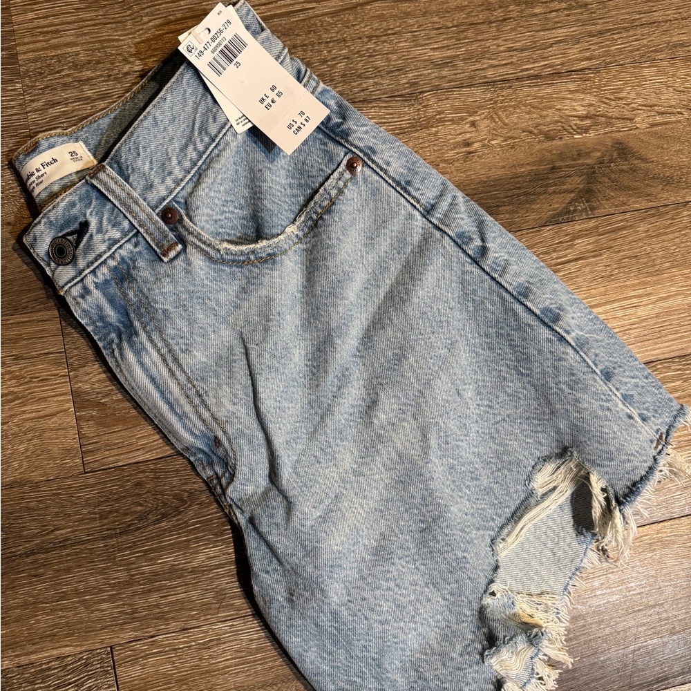 Abercrombie & Fitch Light Blue Denim Shorts